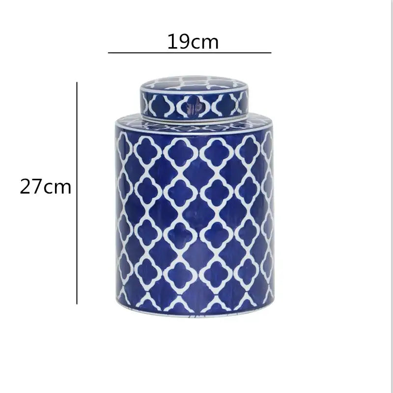 DecorBites™ Chinese Retro Ceramics Golden Vase with Cover for Home Décor and Organization