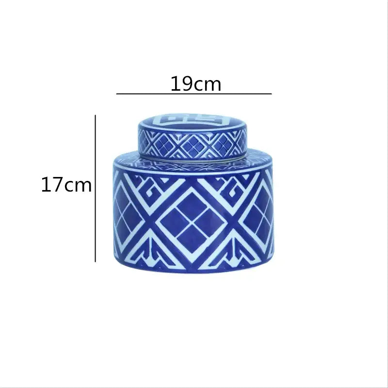 DecorBites™ Chinese Retro Ceramics Golden Vase with Cover for Home Décor and Organization