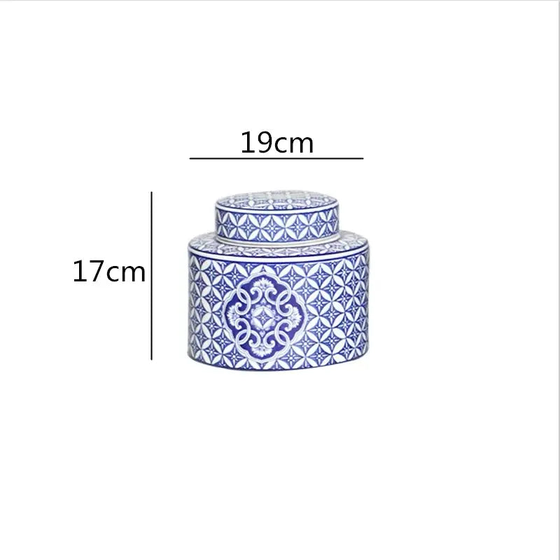 DecorBites™ Chinese Retro Ceramics Golden Vase with Cover for Home Décor and Organization