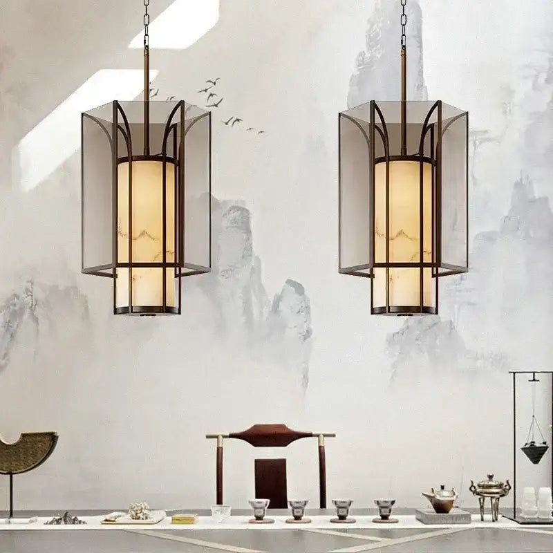 DecorBites™ ثريا ريترو صينية لغرفة النوم وغرفة الشاي والردهة والممر والمطعم