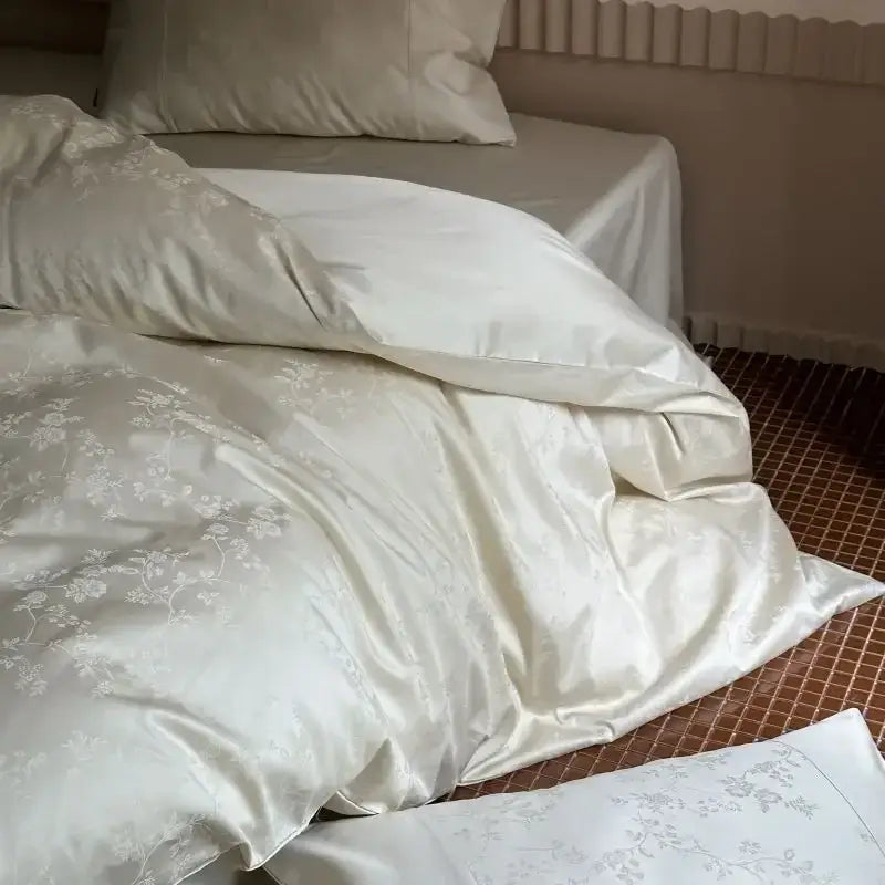 DecorBites™ Chinese Style 100% Cotton Jacquard Duvet Cover Set - Luxury Queen Bedding