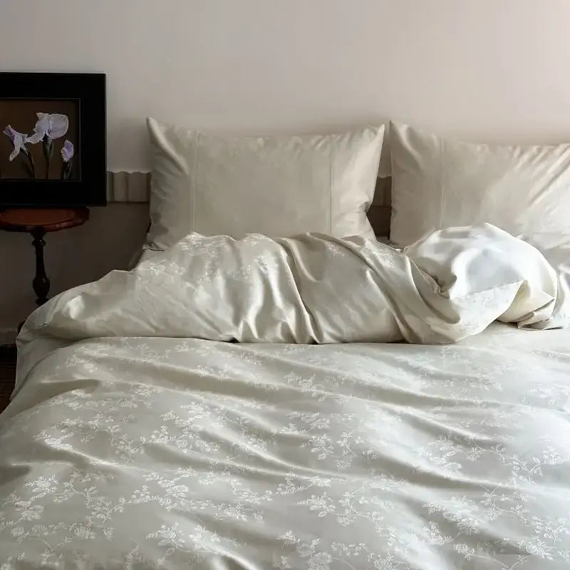 DecorBites™ Chinese Style 100% Cotton Jacquard Duvet Cover Set - Luxury Queen Bedding