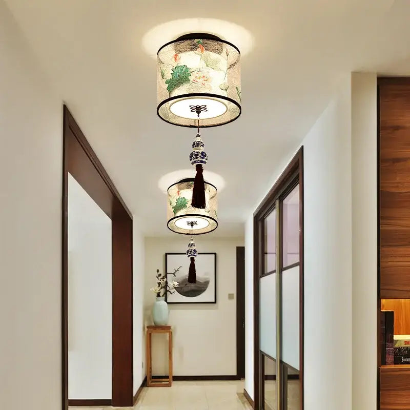 DecorBites™ Chinese Style Ceiling Lamp, Creative Warm Light for Hotel Villa Corridors