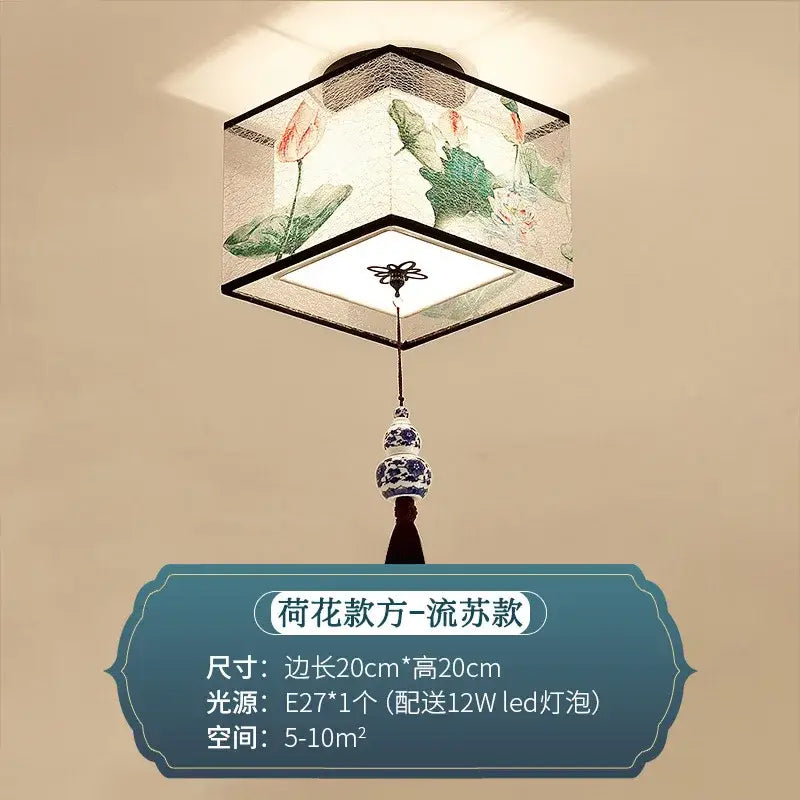 DecorBites™ Chinese Style Ceiling Lamp, Creative Warm Light for Hotel Villa Corridors