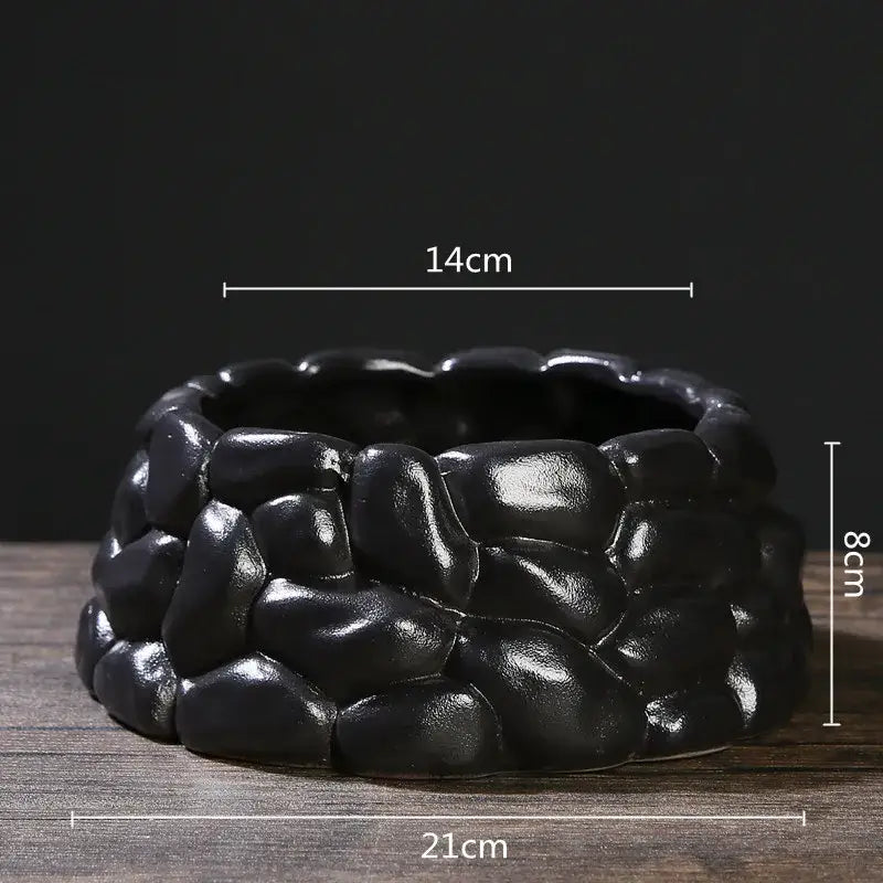 DecorBites™ Chinese Style Ceramic Flowerpot Vase Bonsai Floral Decor Jianshan Tool Home Arrangement