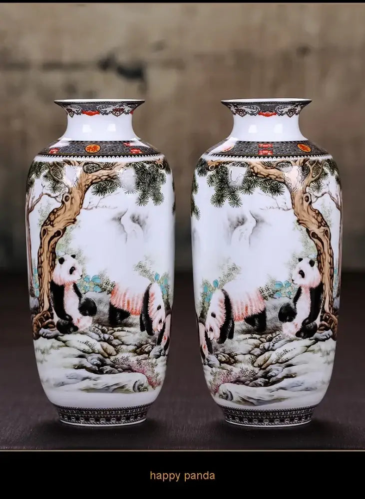 DecorBites™ Chinese Traditional Ceramic Vase for Home Decor