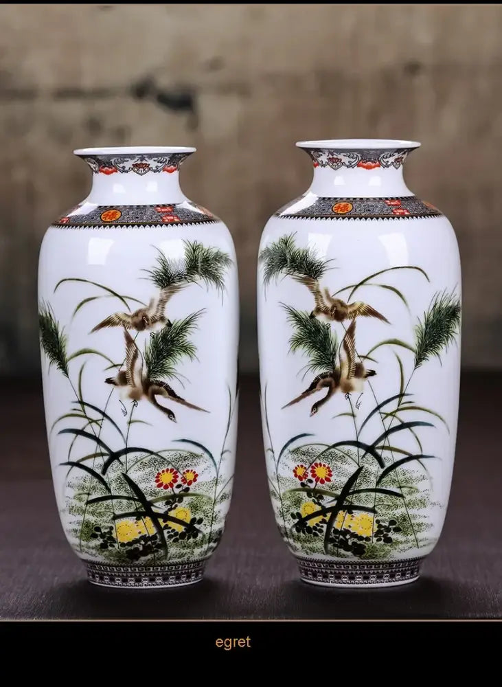DecorBites™ Chinese Traditional Ceramic Vase for Home Decor