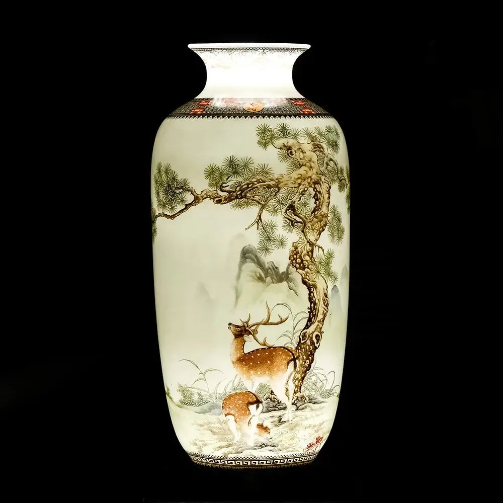 DecorBites™ Chinese Traditional Ceramic Vase for Home Decor