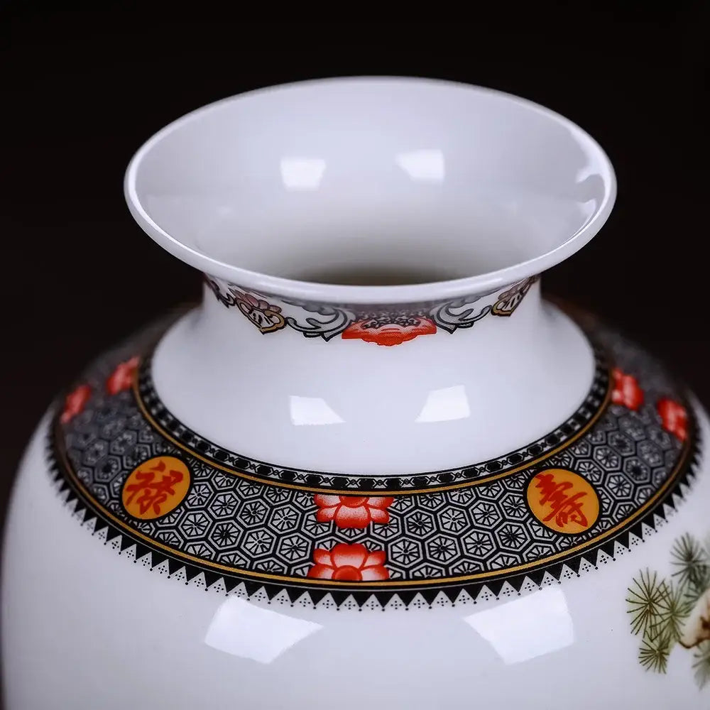 DecorBites™ Chinese Traditional Ceramic Vase for Home Decor