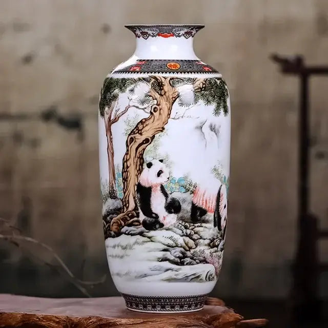 DecorBites™ Chinese Traditional Ceramic Vase for Home Decor
