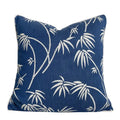 DecorBites™ Chinoiserie Blue Peony Floral Jacquard Cushion Cover - Oriental Art Decor for Sofa