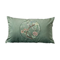 غطاء وسادة DecorBites™ Chinoiserie Lumbar بنقشة طائر وزهور - ديكور منزلي شرقي
