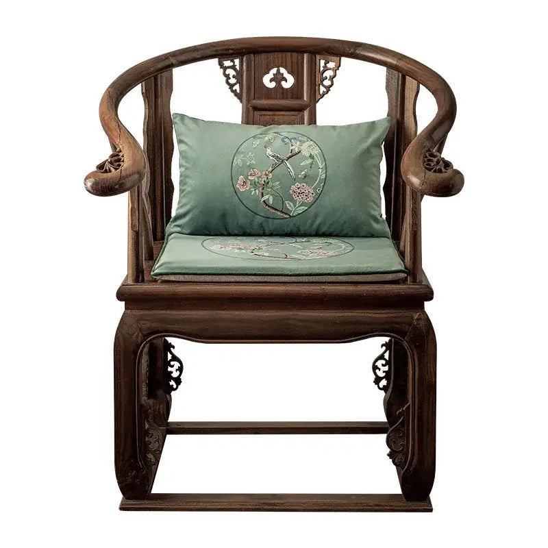 غطاء وسادة DecorBites™ Chinoiserie Lumbar بنقشة طائر وزهور - ديكور منزلي شرقي