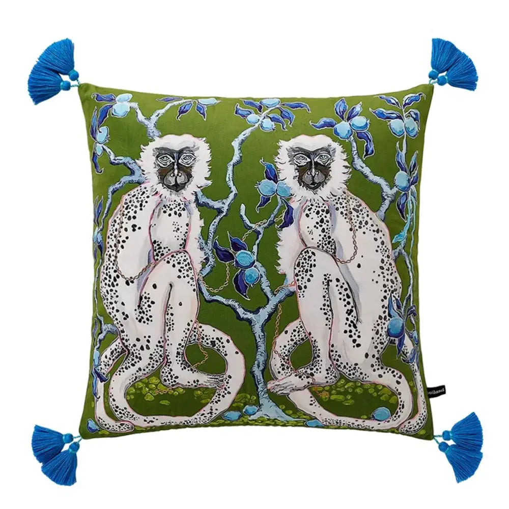 DecorBites™ Chinoiserie Velvet Lumbar Pillow Cover 30x50cm