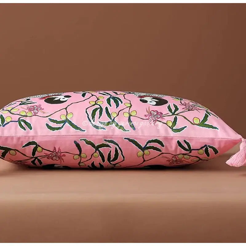 DecorBites™ Chinoiserie Velvet Lumbar Pillow Cover 30x50cm