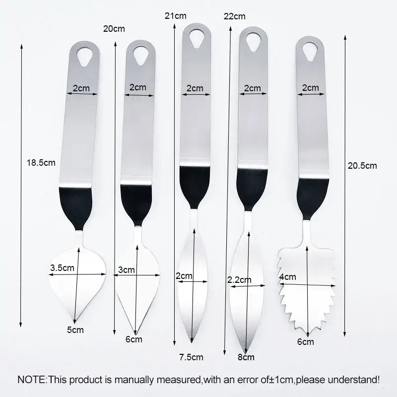 DecorBites™ Chocolate Leaf Knife Fondant Tool: Stainless Steel Cake Decoration & Baking Accessory