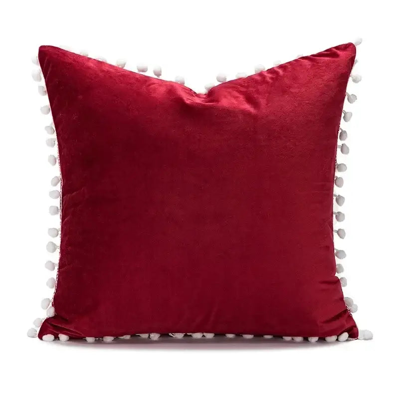 DecorBites™ Christmas Cartoon Candy Cushion Cover - Nordic Red Festival Patchwork Embroidered Design