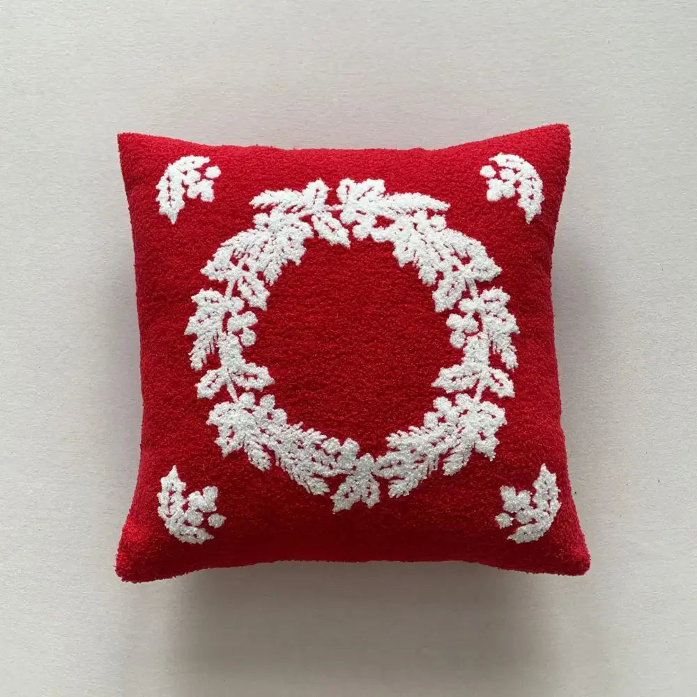 DecorBites™ Christmas Cartoon Embroidered Pillow Covers for Festive Sofa Decor
