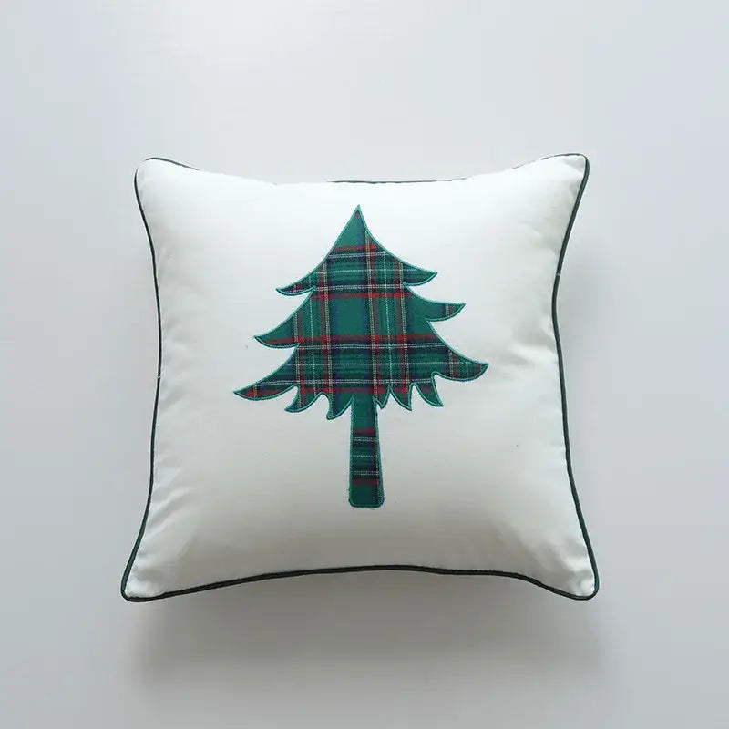DecorBites™ Christmas Cartoon Letter Embroidered Pillow Cover Festive Sofa Cushion