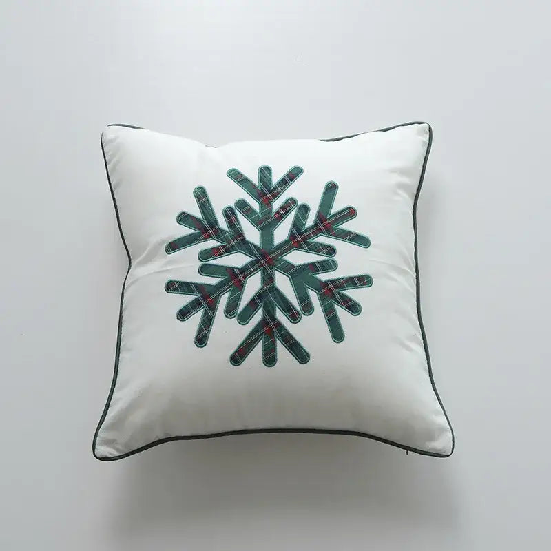 DecorBites™ Christmas Cartoon Letter Embroidered Pillow Cover Festive Sofa Cushion