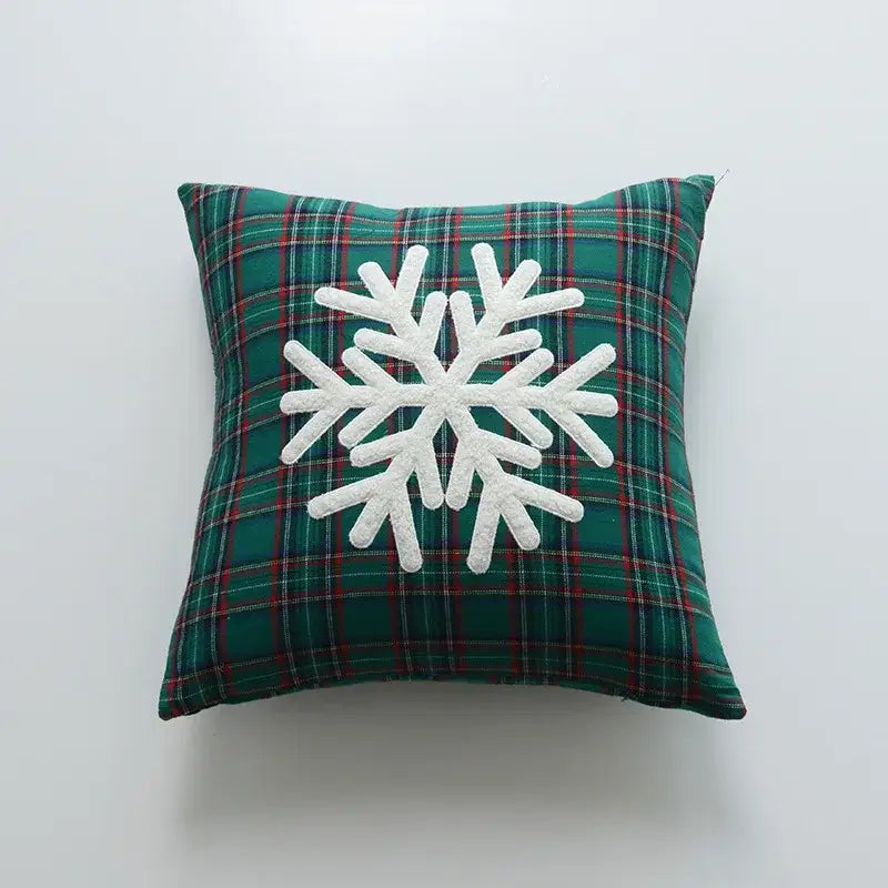 DecorBites™ Christmas Cartoon Letter Embroidered Pillow Cover Festive Sofa Cushion
