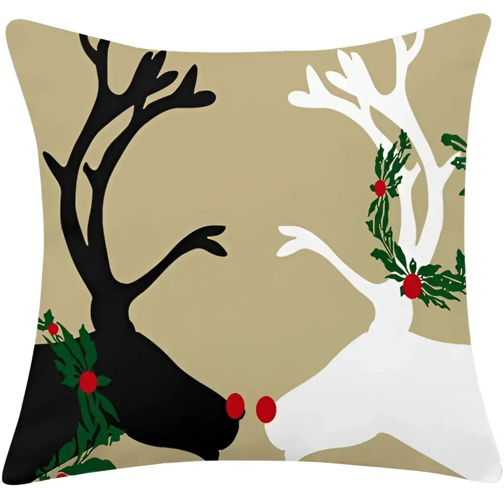 DecorBites™ Christmas Cotton Linen Pillowcases - Decorative Sofa Cushion Cover in Various Sizes