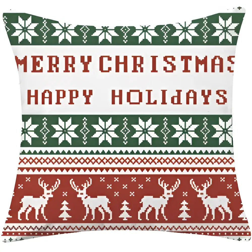 DecorBites™ Christmas Cotton Linen Pillowcases - Decorative Sofa Cushion Cover in Various Sizes
