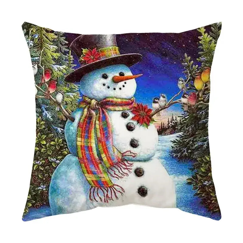 DecorBites™ Christmas Cushion Cover Set - Festive Xmas Decor for Living Room Sofa