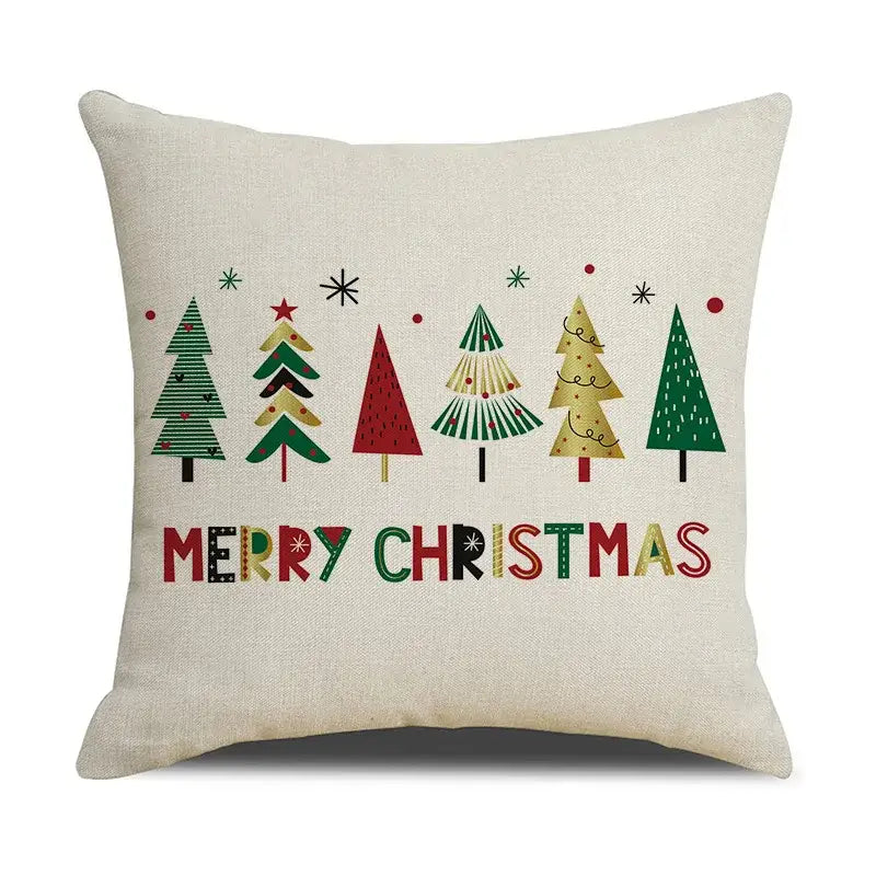 DecorBites™ Christmas Deer Linen Cushion Cover - Home Decor Sofa Pillowcase