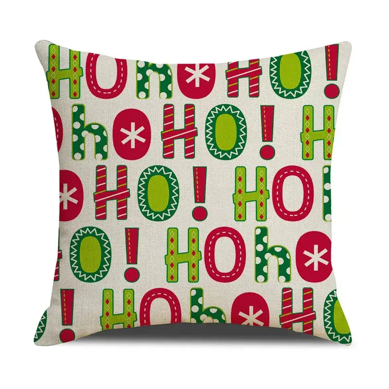 DecorBites™ Christmas Deer Linen Cushion Cover - Home Decor Sofa Pillowcase