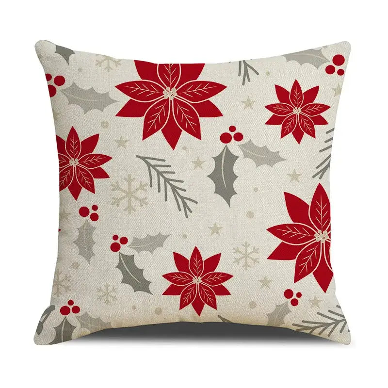 DecorBites™ Christmas Deer Linen Cushion Cover - Home Decor Sofa Pillowcase