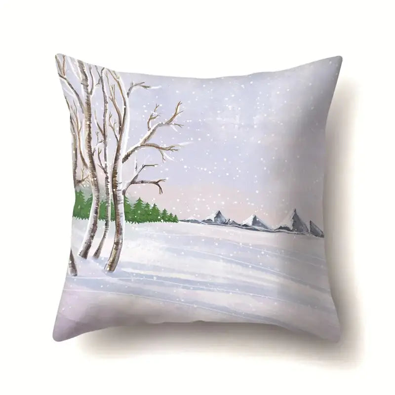 DecorBites™ Christmas Deer Snow Pillow Case