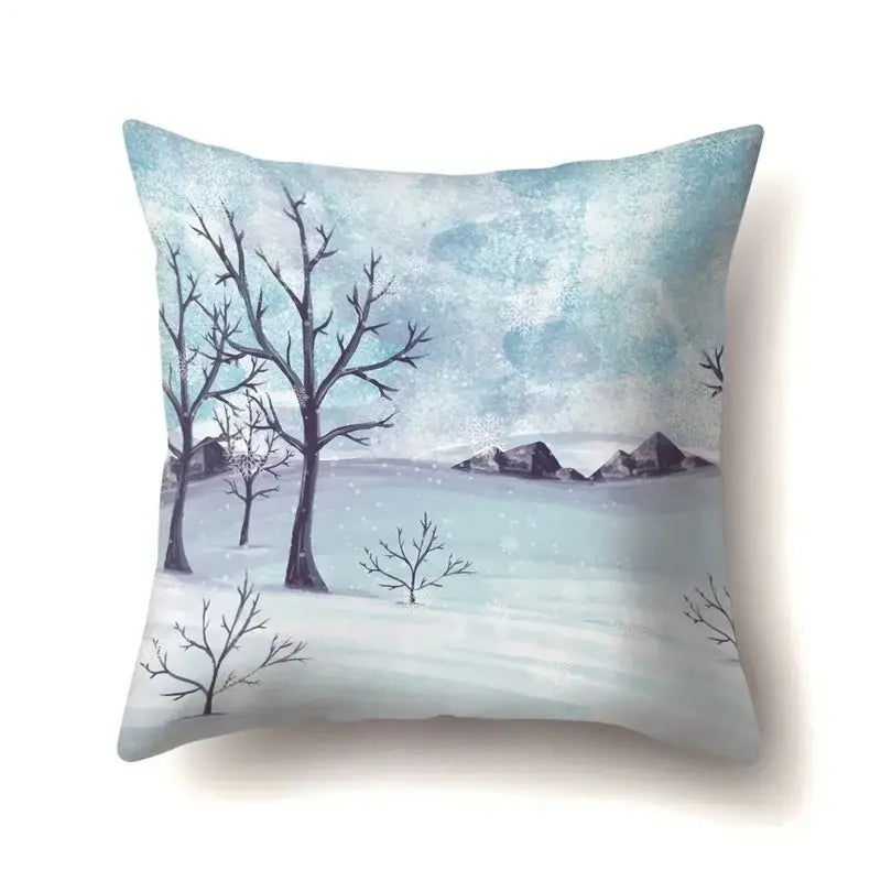 DecorBites™ Christmas Deer Snow Pillow Case
