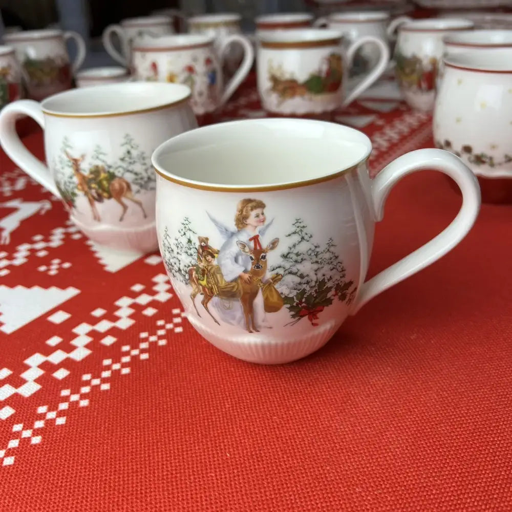 DecorBites™ Christmas Dinnerware Set: Plates, Tray, Mugs, Bowls, and Dishes