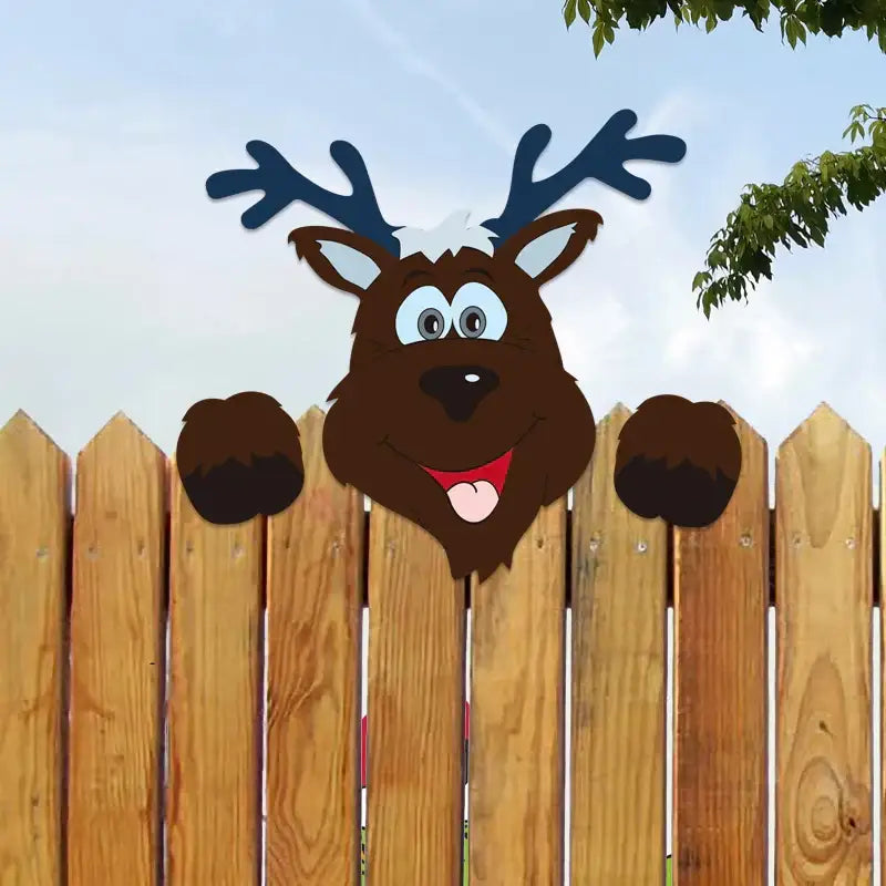 DecorBites™ Christmas Door Frame Decor Set - Festive Wooden Xmas Pendants & Merry Santa Claus Stickers