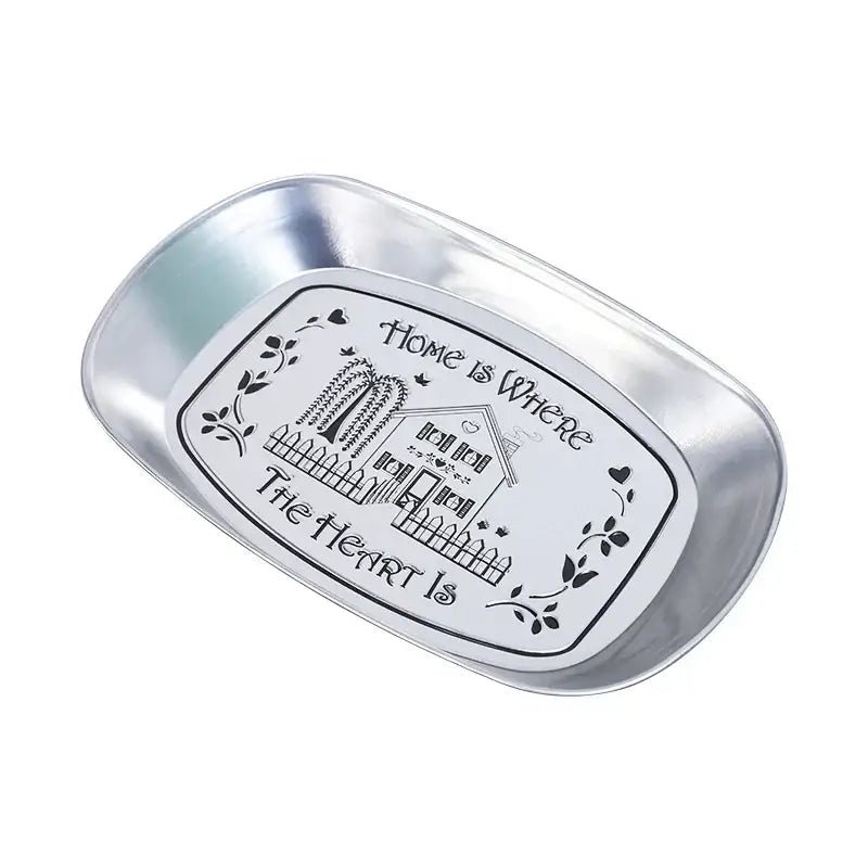 DecorBites™ Christmas Fruit Tray Santa Claus Snowman Print Decorative Plate