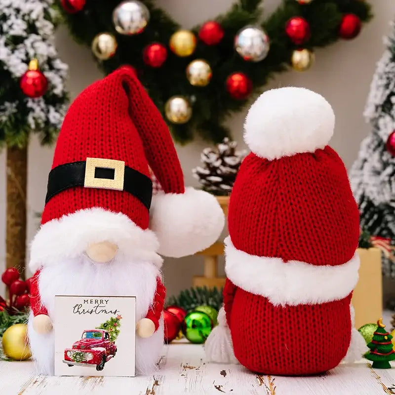 DecorBites™ Christmas Gnome Doll: Knitted Hat Dwarf Faceless Ornament for Xmas Home Decor