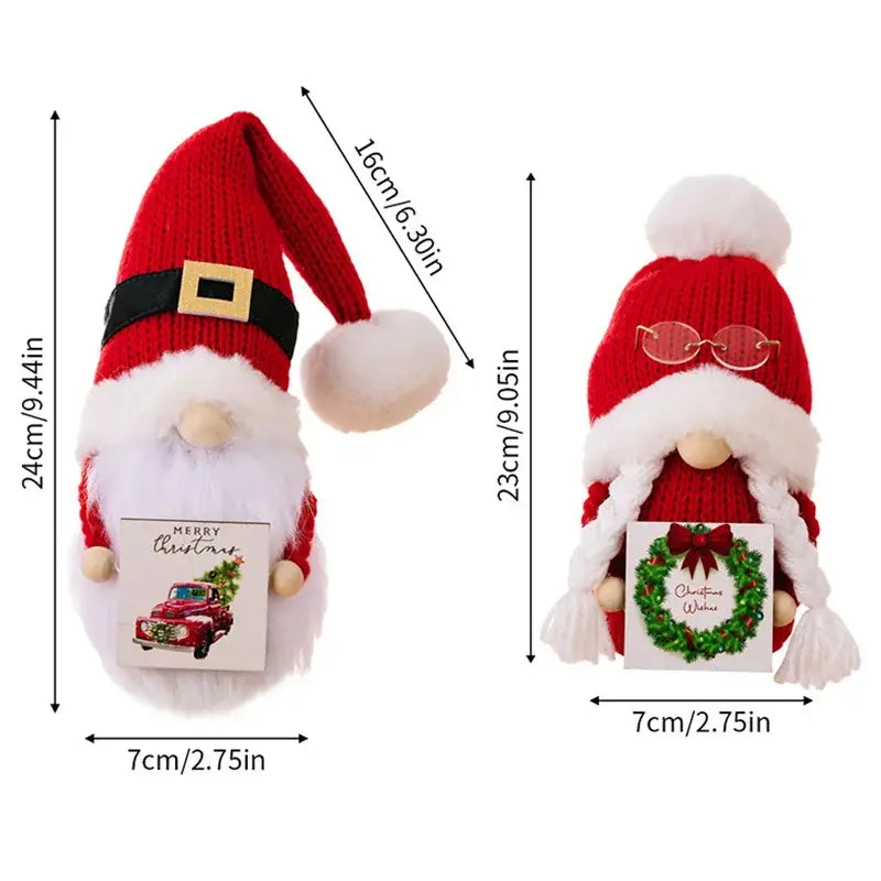 DecorBites™ Christmas Gnome Doll: Knitted Hat Dwarf Faceless Ornament for Xmas Home Decor