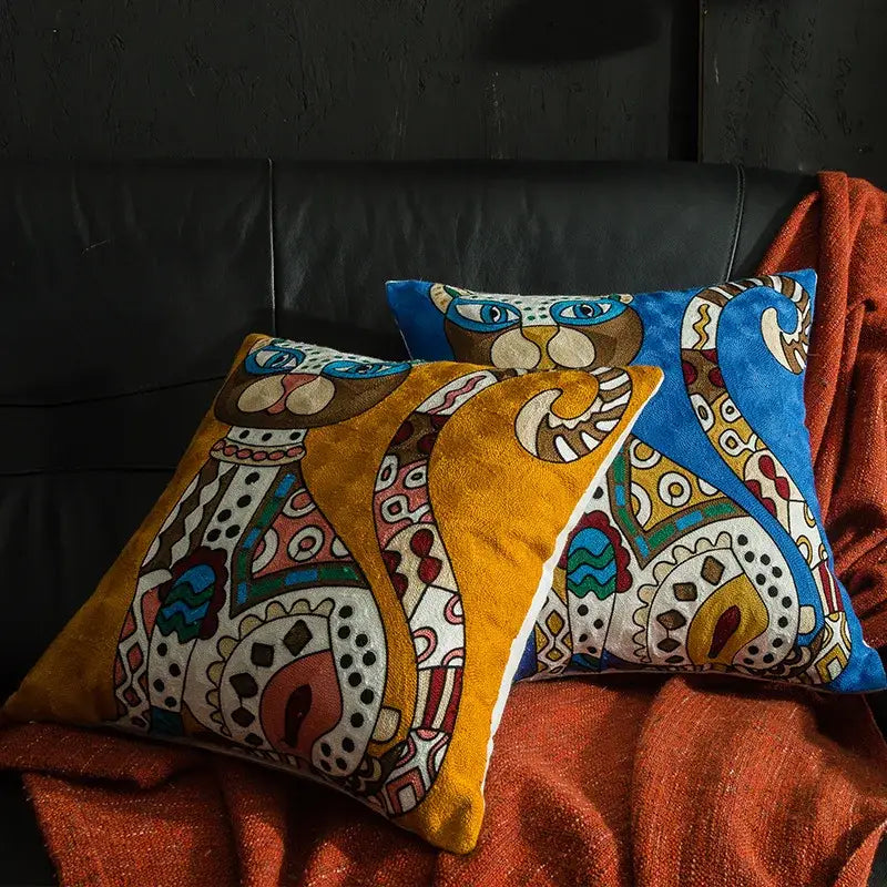 DecorBites™ Christmas Picasso Style Abstract Cushion Cover for Living Room Sofa and Bed
