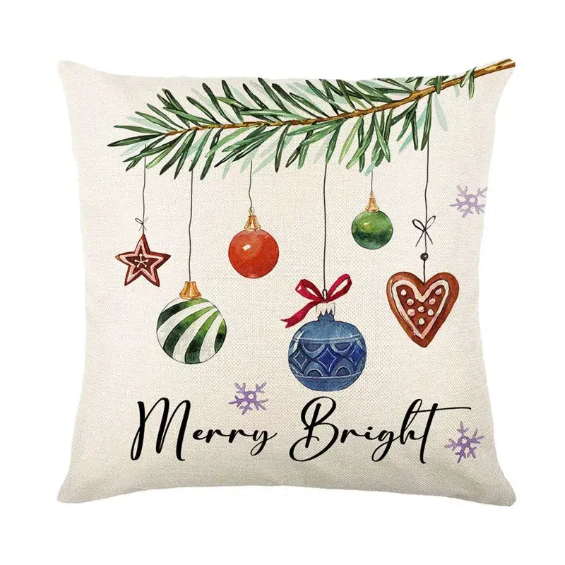 DecorBites™ Christmas Pillowcase Collection - Festive Sofa Decor with Christmas Tree, Elk, Snowman
