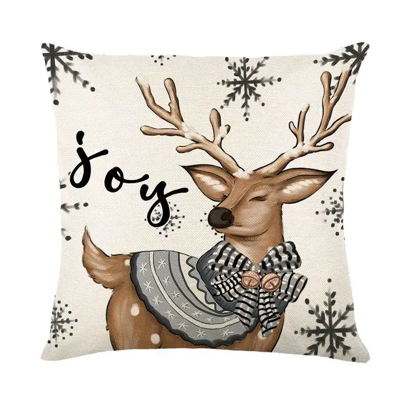 DecorBites™ Christmas Pillowcase Collection - Festive Sofa Decor with Christmas Tree, Elk, Snowman