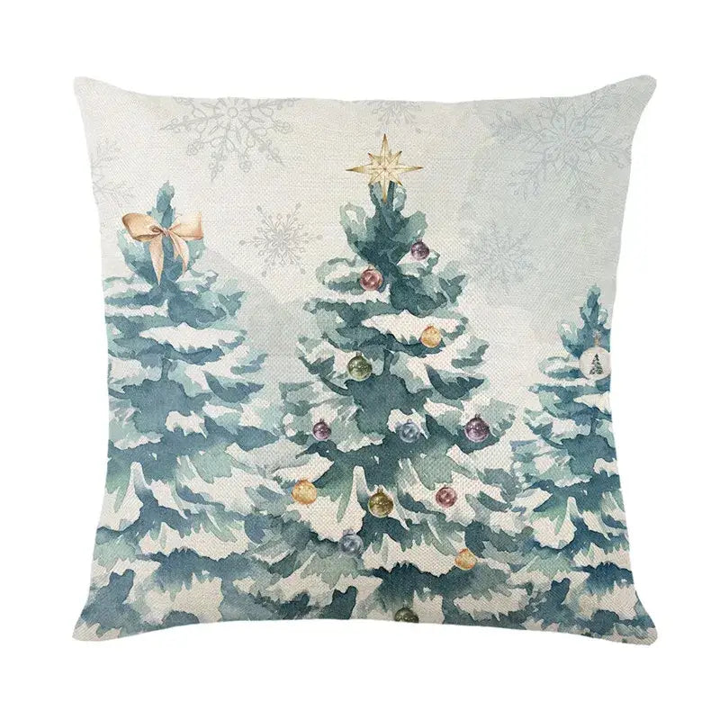 DecorBites™ Christmas Pillowcase Collection - Festive Sofa Decor with Christmas Tree, Elk, Snowman