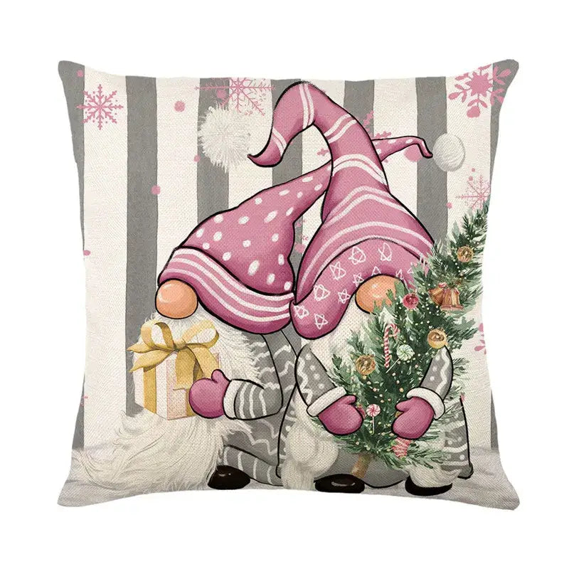 DecorBites™ Christmas Pillowcase Collection - Festive Sofa Decor with Christmas Tree, Elk, Snowman