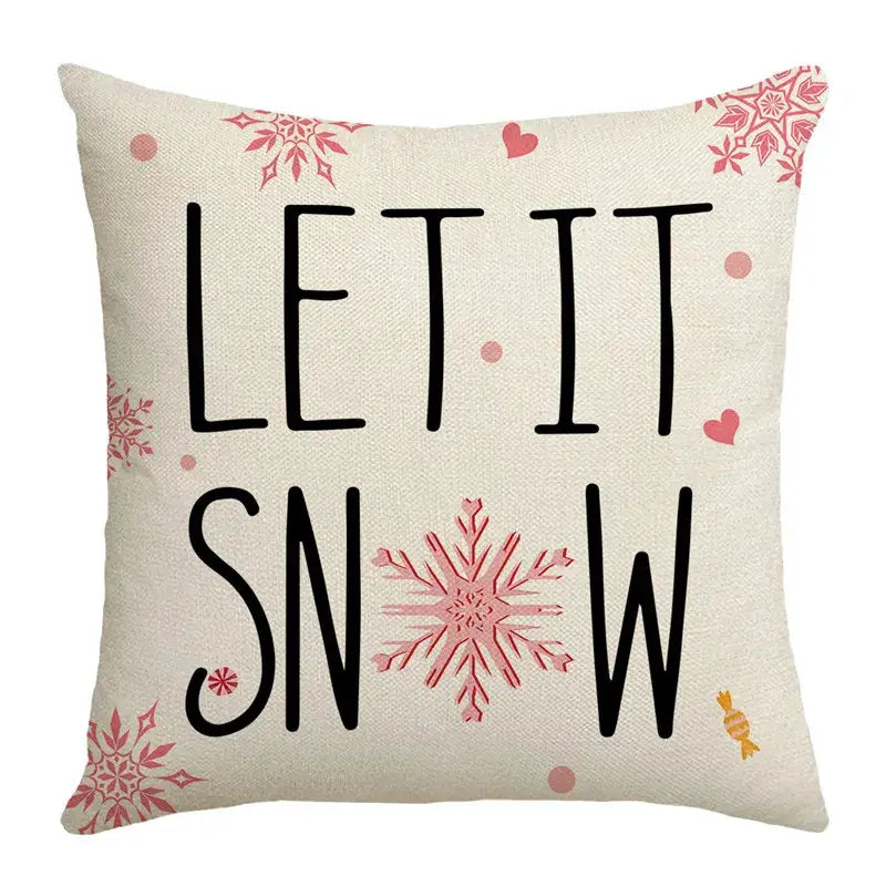 DecorBites™ Christmas Pillowcase Collection - Festive Sofa Decor with Christmas Tree, Elk, Snowman