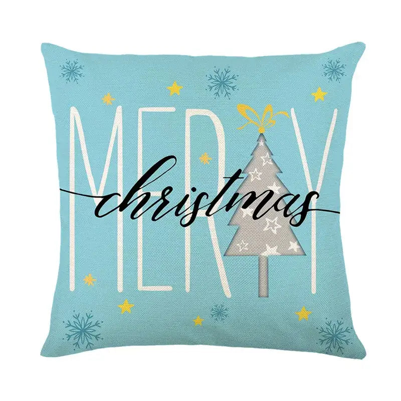 DecorBites™ Christmas Pillowcase Collection - Festive Sofa Decor with Christmas Tree, Elk, Snowman
