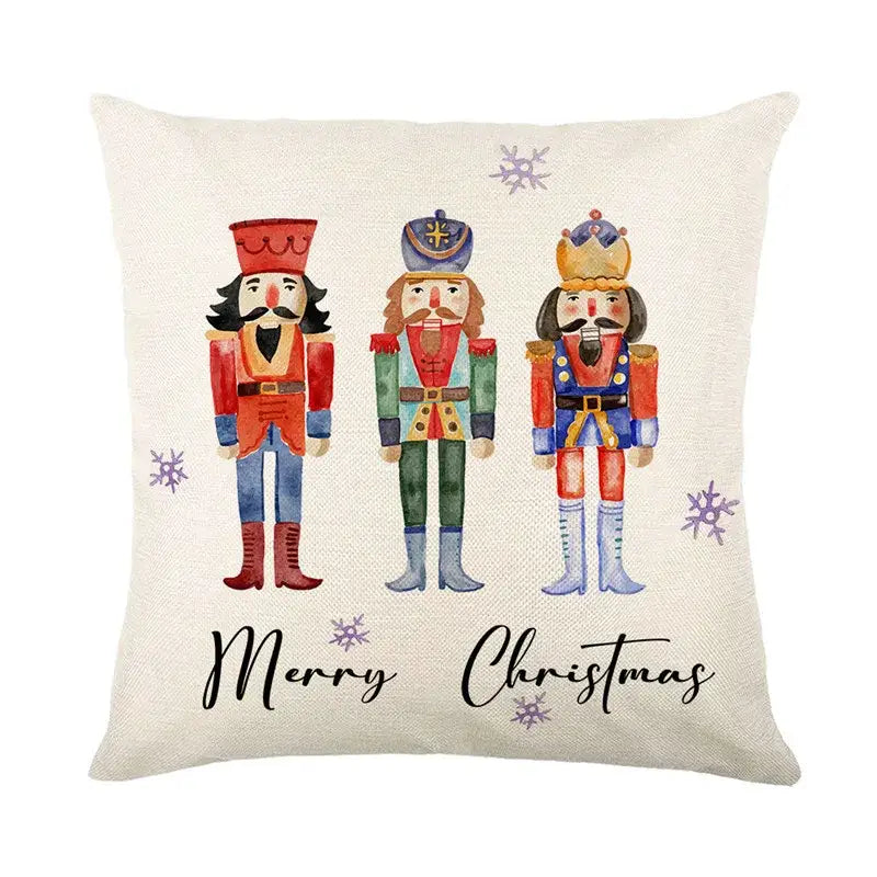 DecorBites™ Christmas Pillowcase Collection - Festive Sofa Decor with Christmas Tree, Elk, Snowman