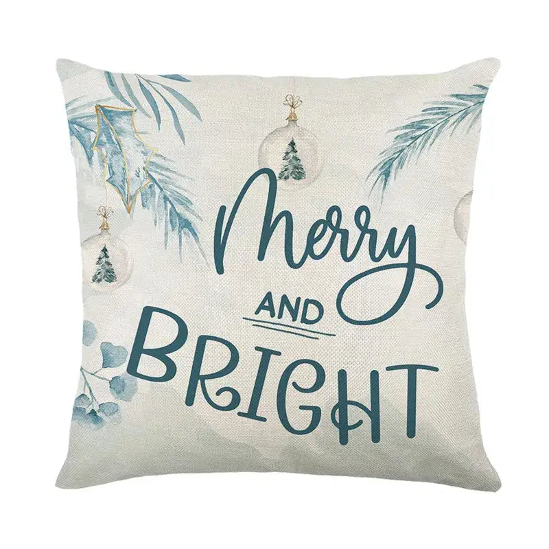 DecorBites™ Christmas Pillowcase Collection - Festive Sofa Decor with Christmas Tree, Elk, Snowman