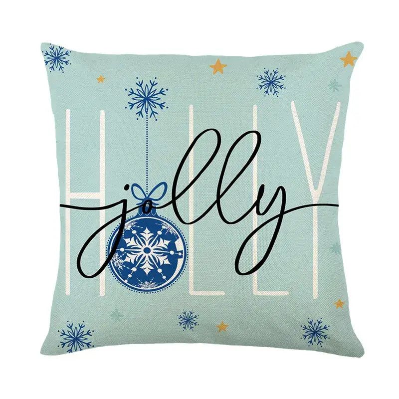 DecorBites™ Christmas Pillowcase Collection - Festive Sofa Decor with Christmas Tree, Elk, Snowman