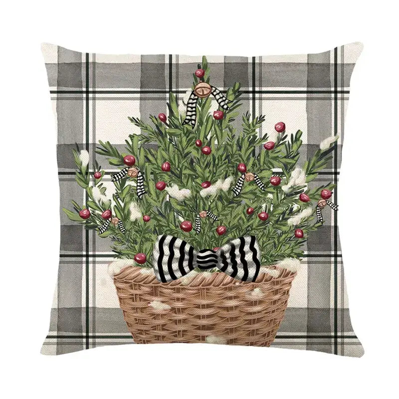 DecorBites™ Christmas Pillowcase Collection - Festive Sofa Decor with Christmas Tree, Elk, Snowman