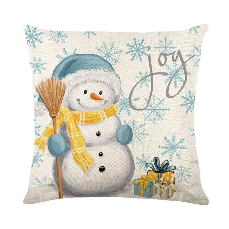 DecorBites™ Christmas Pillowcase Collection - Festive Sofa Decor with Christmas Tree, Elk, Snowman
